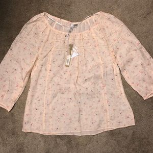 lauren conrad floral long sleeve blouse shirt NWT